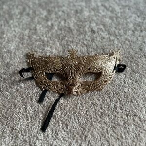 Gold Glitter Masquerade Mask